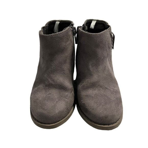 Old Navy Sz 8 Grey Faux Suede Fringe Ankle Boots - Picture 3 of 9